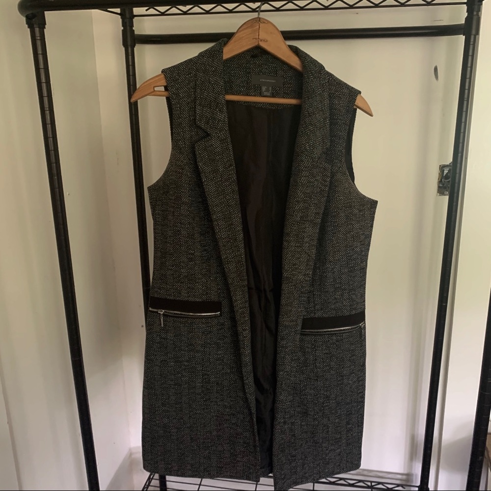 EUC Grey Herringbone Vest
